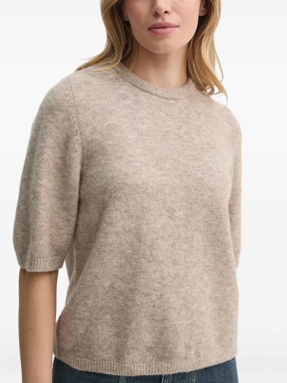 Gestuz Trui met ronde hals Beige
