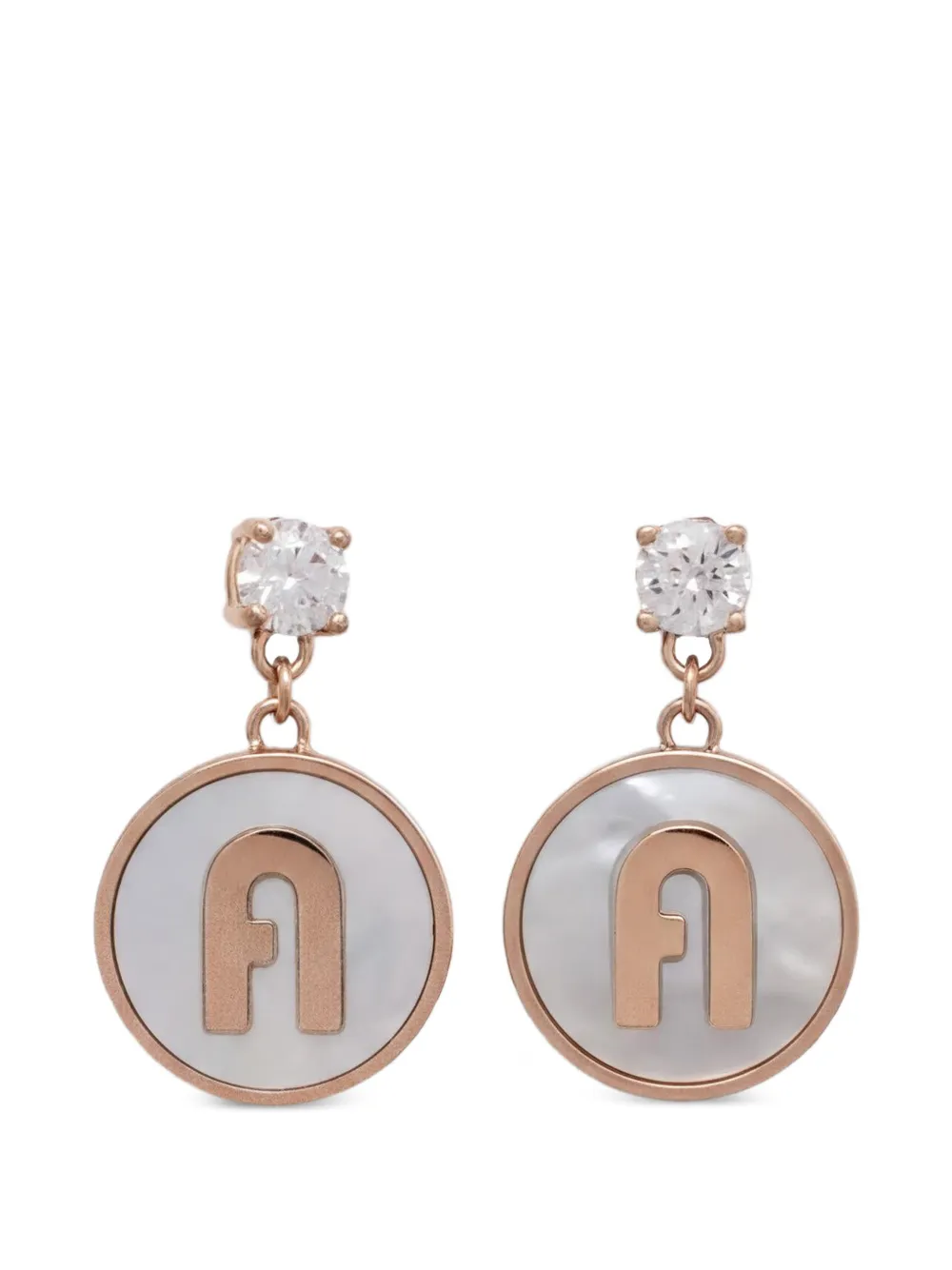 Furla embellished circular earrings - Gold