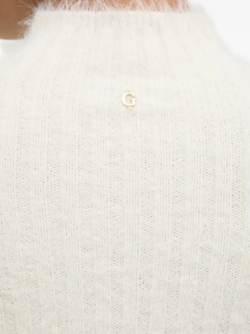 GUESS USA Trui met logodetail Wit