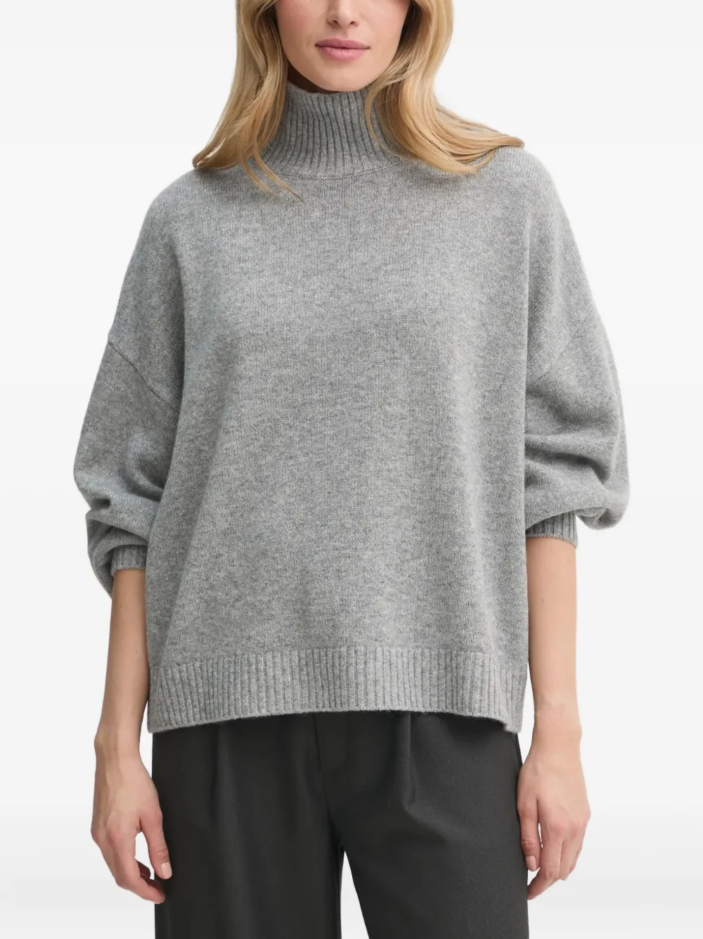 Gestuz Casia high-neck sweater | Grey | Image 1