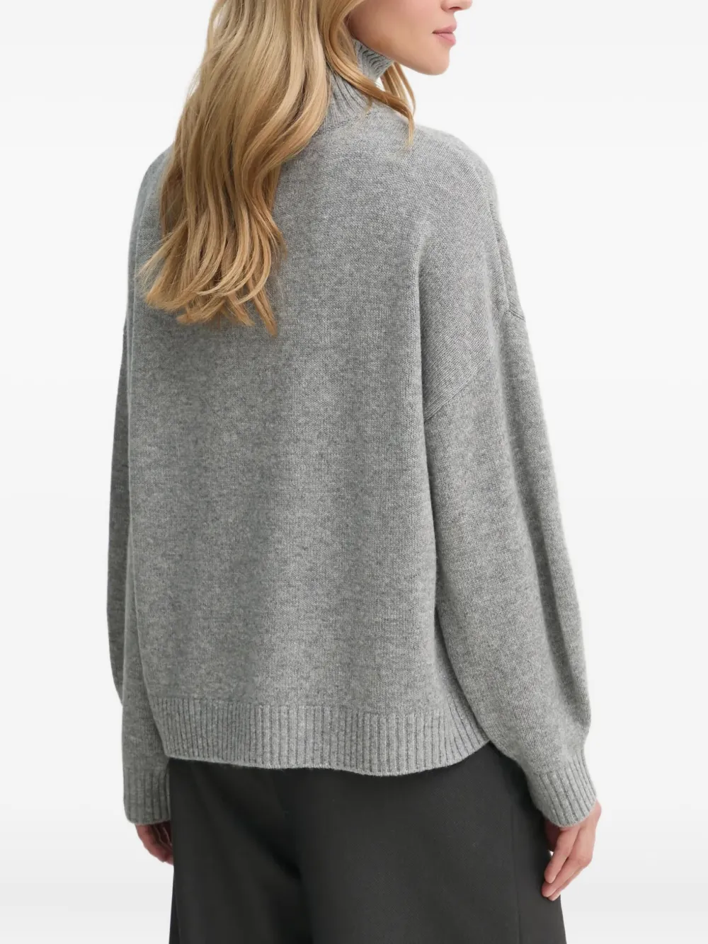Gestuz Casia trui met hoge hals Grijs