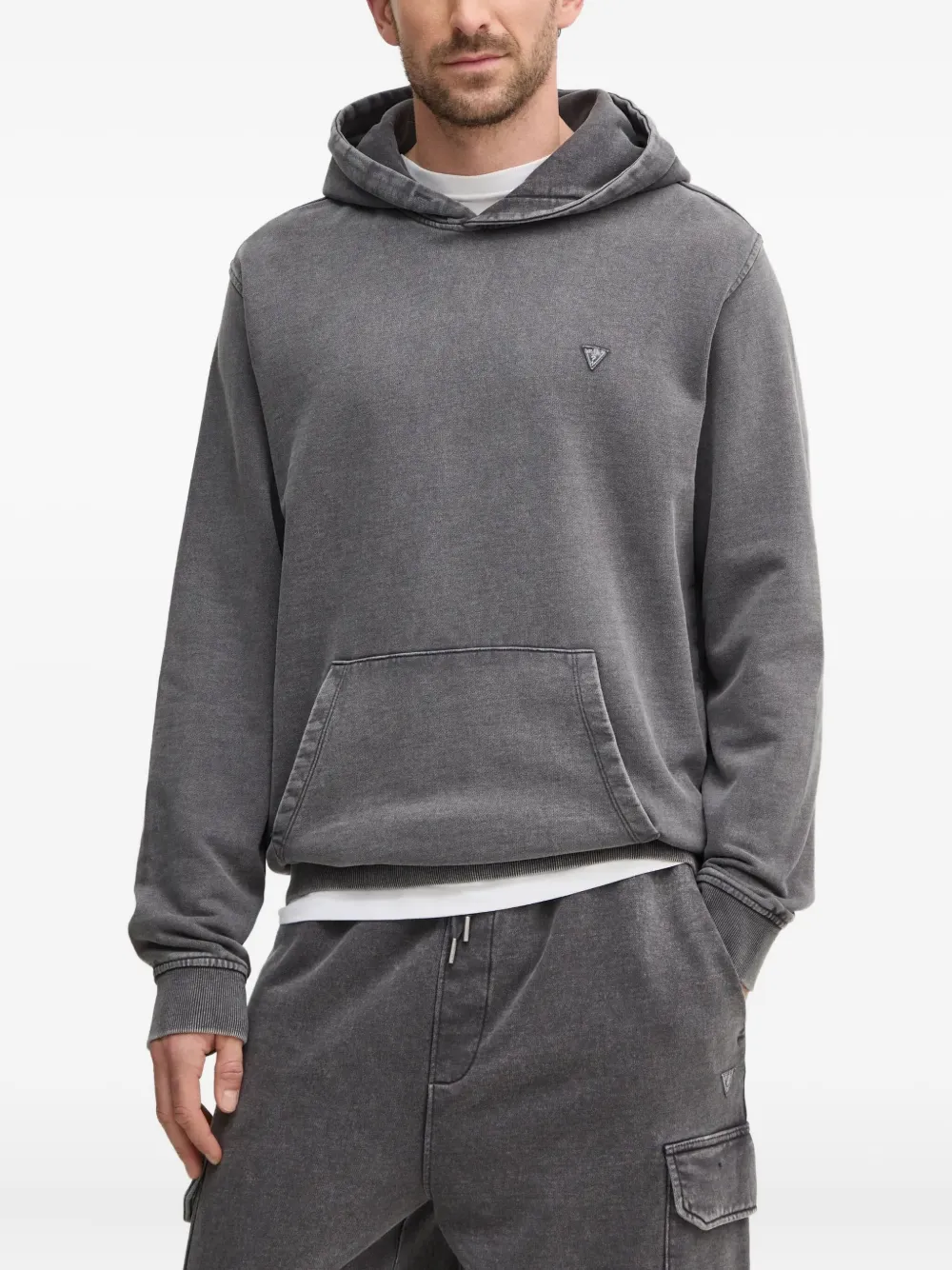 GUESS USA logo-patch hoodie | Grey | Image 1