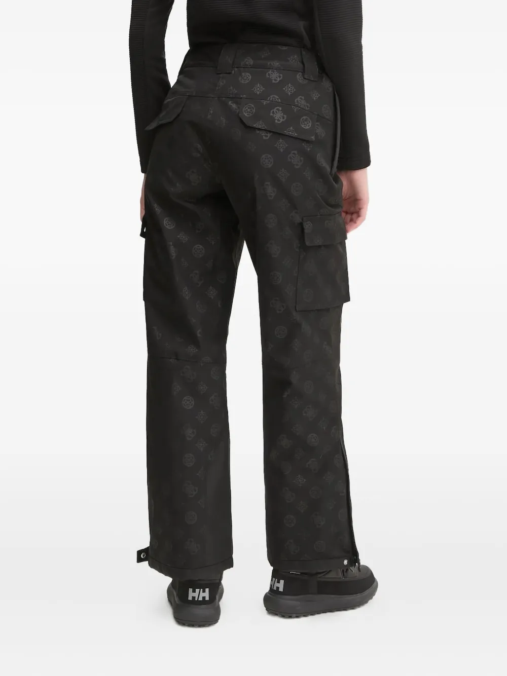 GUESS USA Cargo skibroek met logoplakkaat Zwart