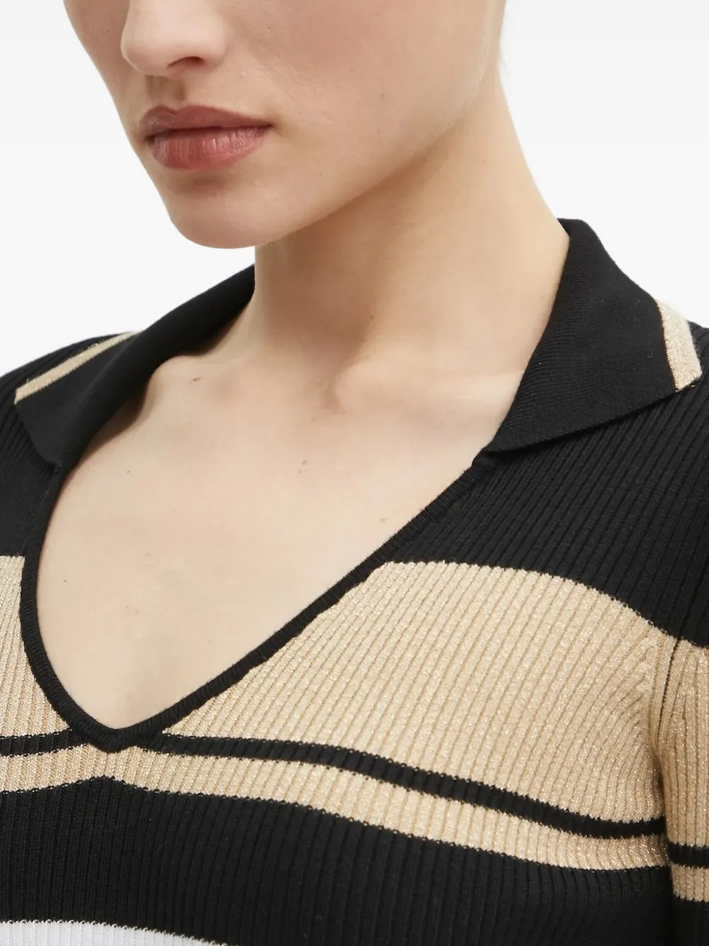 GUESS USA striped polo dress Zwart