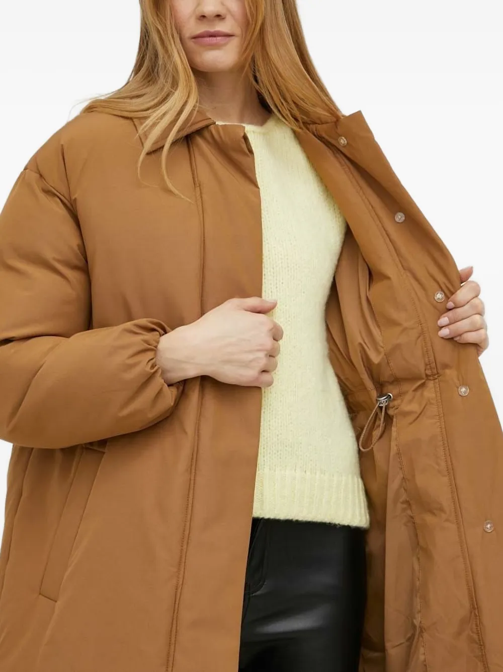 Levi's Button-fastening Puffer Trench Coat In Brown