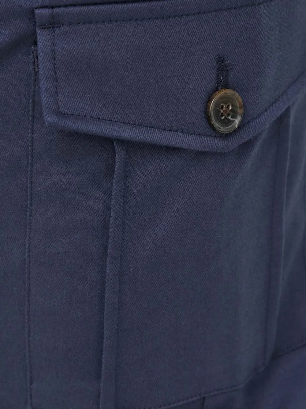 Les Deux Broek met cargo zak Blauw