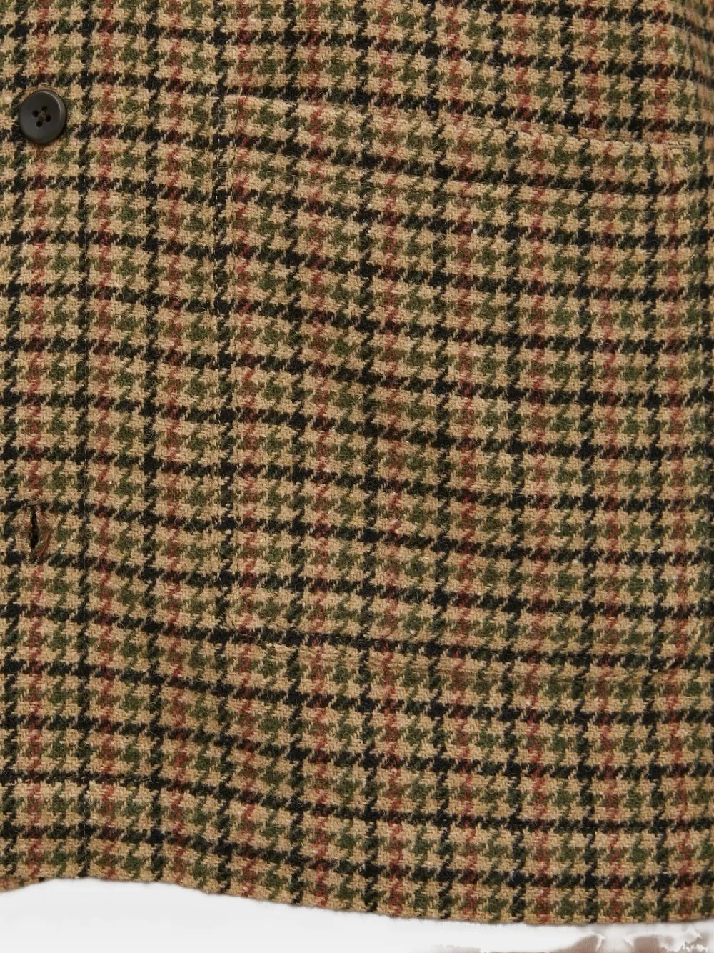 Les Deux Houndstooth Wool Shirt In Brown