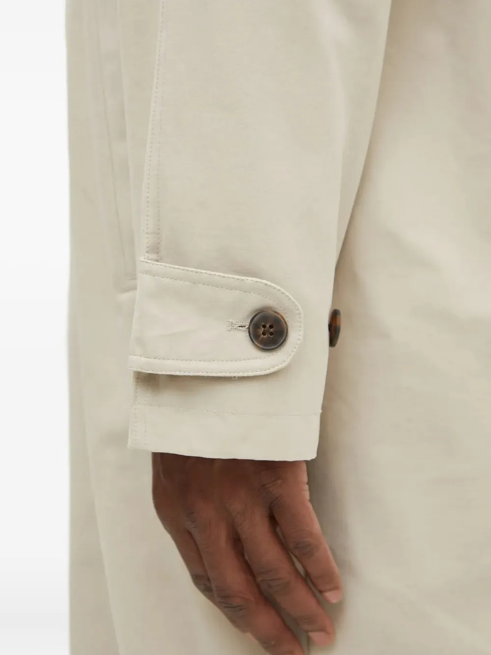 Les Deux Button-fastening Trench Coat In Neutral