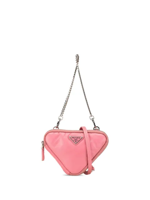 Prada Pre-Owned 2013-2024 Mini Soft Nappa Triangle Pouch satchel