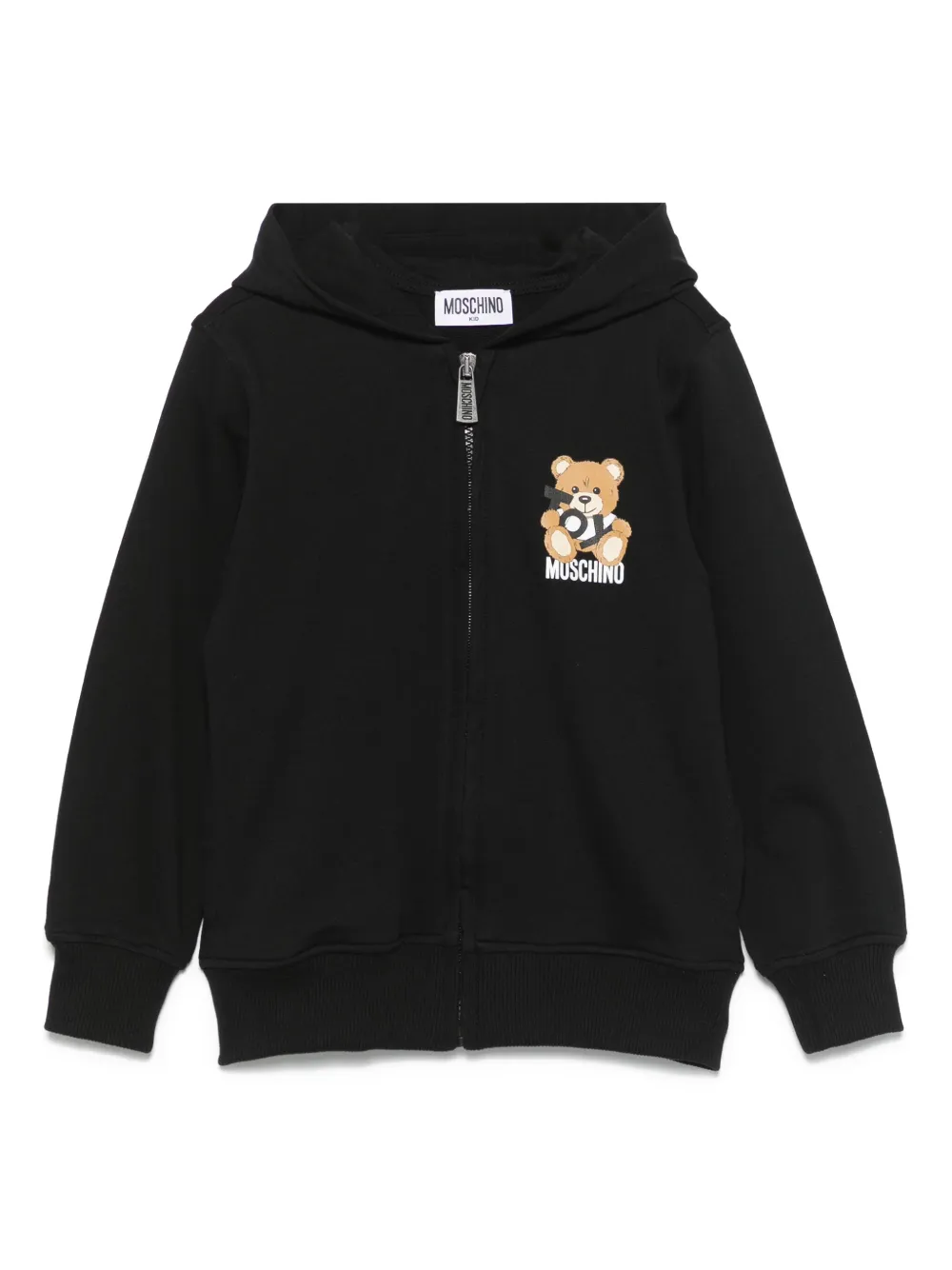 Moschino Kids Hoodie met teddybeerprint Zwart