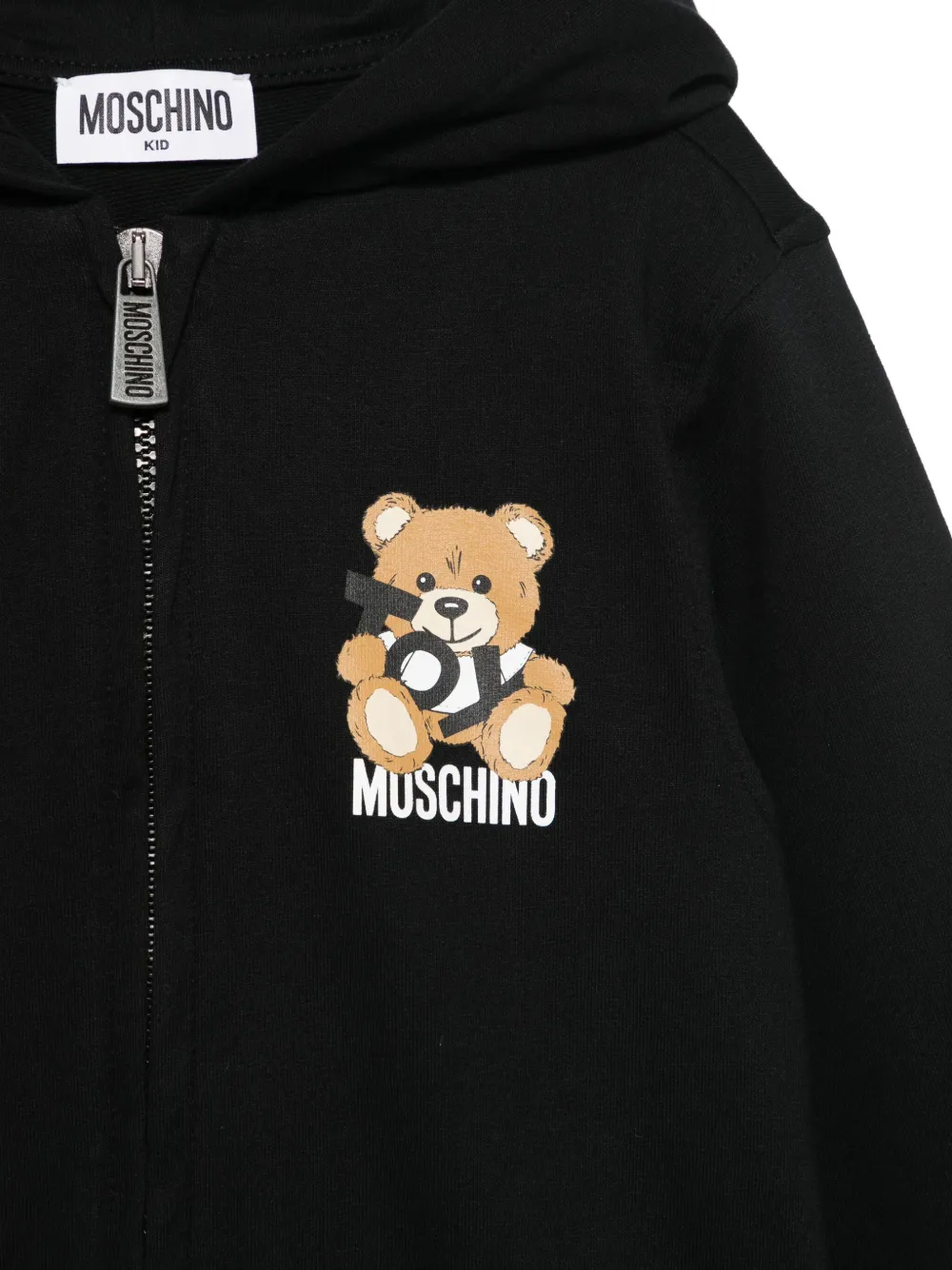 Moschino Kids Hoodie met teddybeerprint Zwart