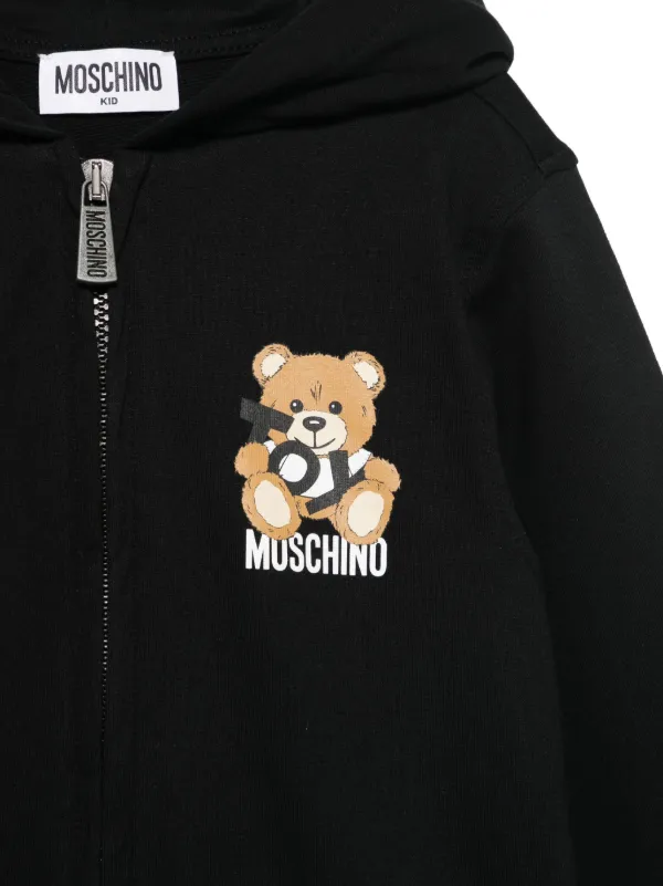 【送料&関税込】Moschino Teddy Print Hoodie Moschino Kids Teddy Bear-print Hoodie | Black | FARFETCH