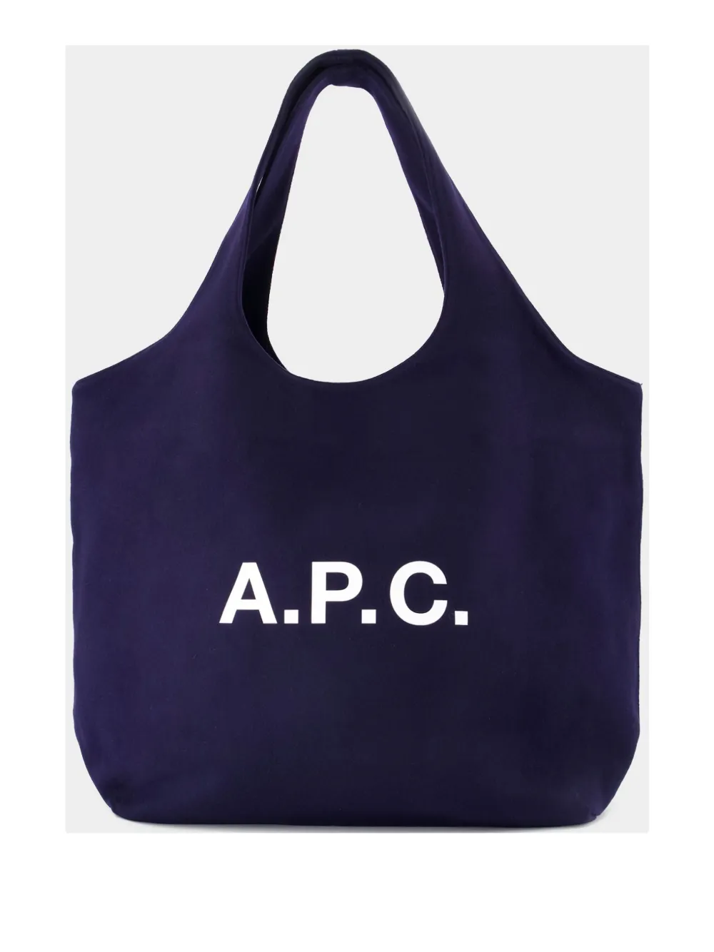 Apc Tote Ninon Small Leather Shopping Bag In Blue