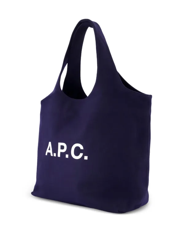 トートバッグ A.P.C. Tote Ninon - A.P.C. - Wool - Blue A.P.C. Ninon Tote Bag | Blue | FARFETCH CA