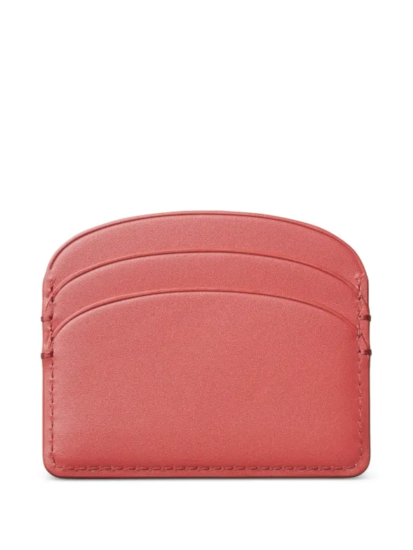 カードケース・名刺入れ A.P.C. Demi Lune Card Holder - A.P.C. - Leather - Red A.P.C. Demi Lune カードケース | レッド | FARFETCH JP