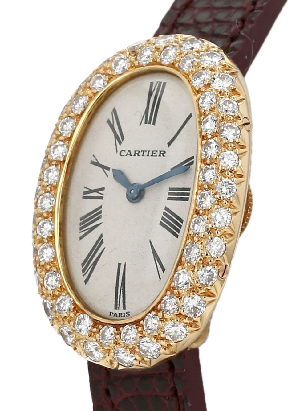 Cartier 1990s pre-owned Baignoire Joaillerie 28mm - Beige