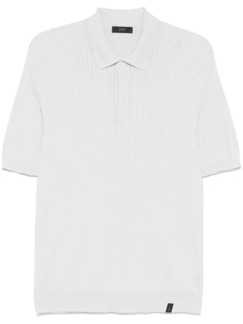 Fay playera tipo polo en tejido de ochos
