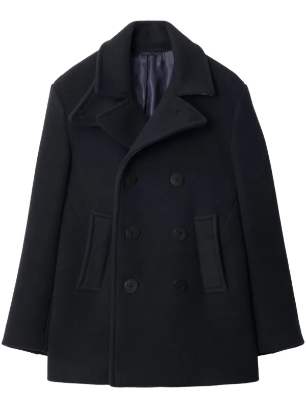 Burberry Wool Peacoat Blue FARFETCH