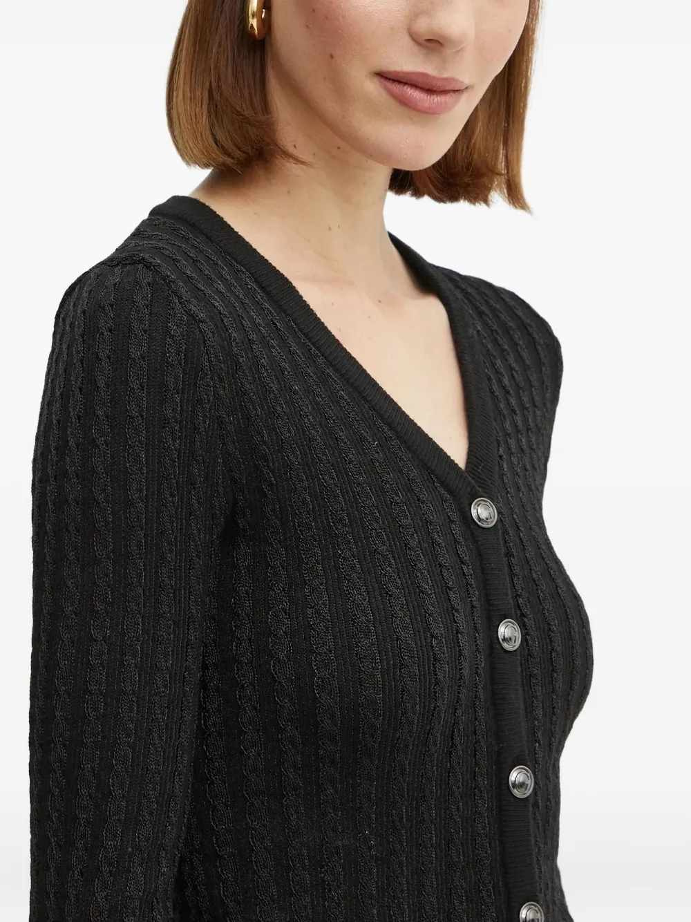 GUESS USA Kabelgebreid vest Zwart