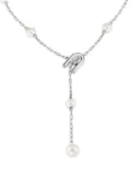 Furla pearl-embellished pendant necklace - Silver