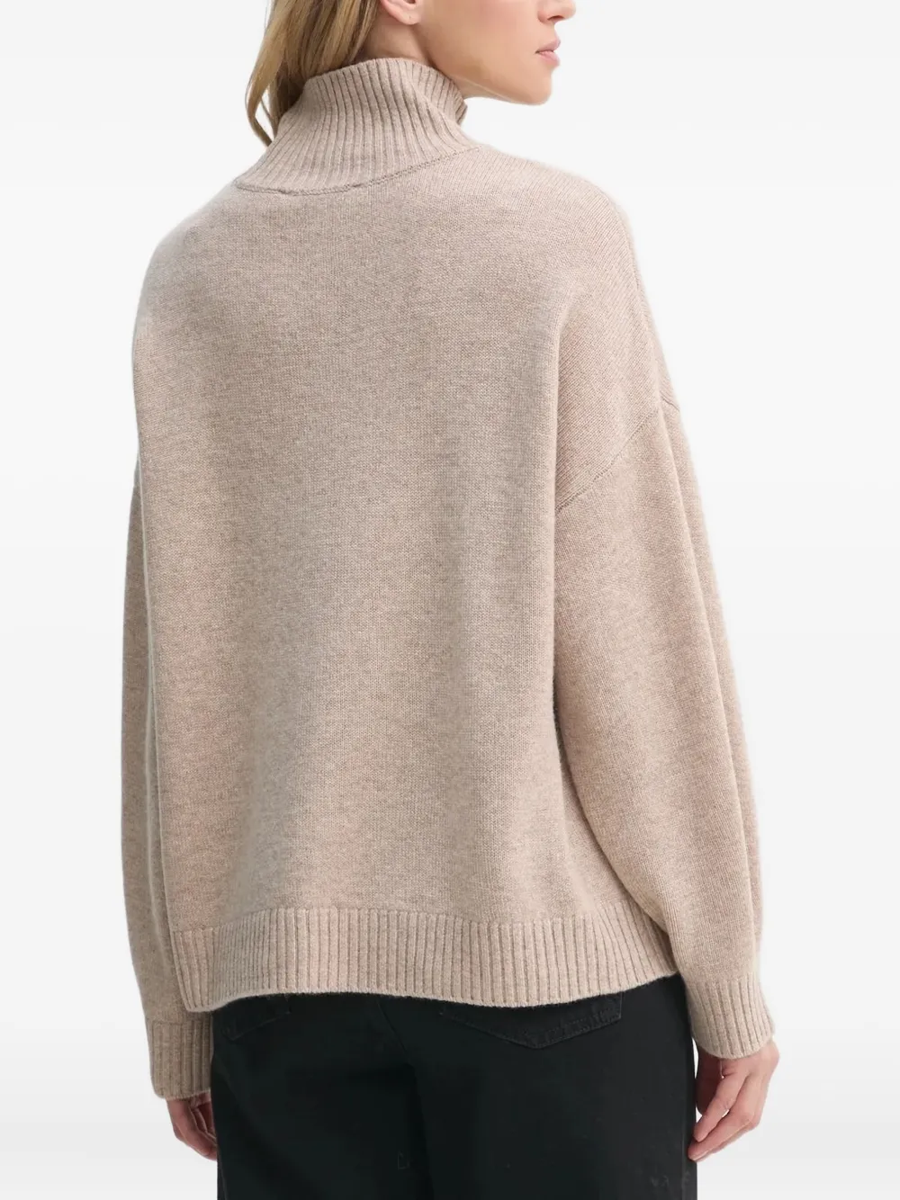 Gestuz Turtleneck Balloon-sleeve Sweater In Neutral
