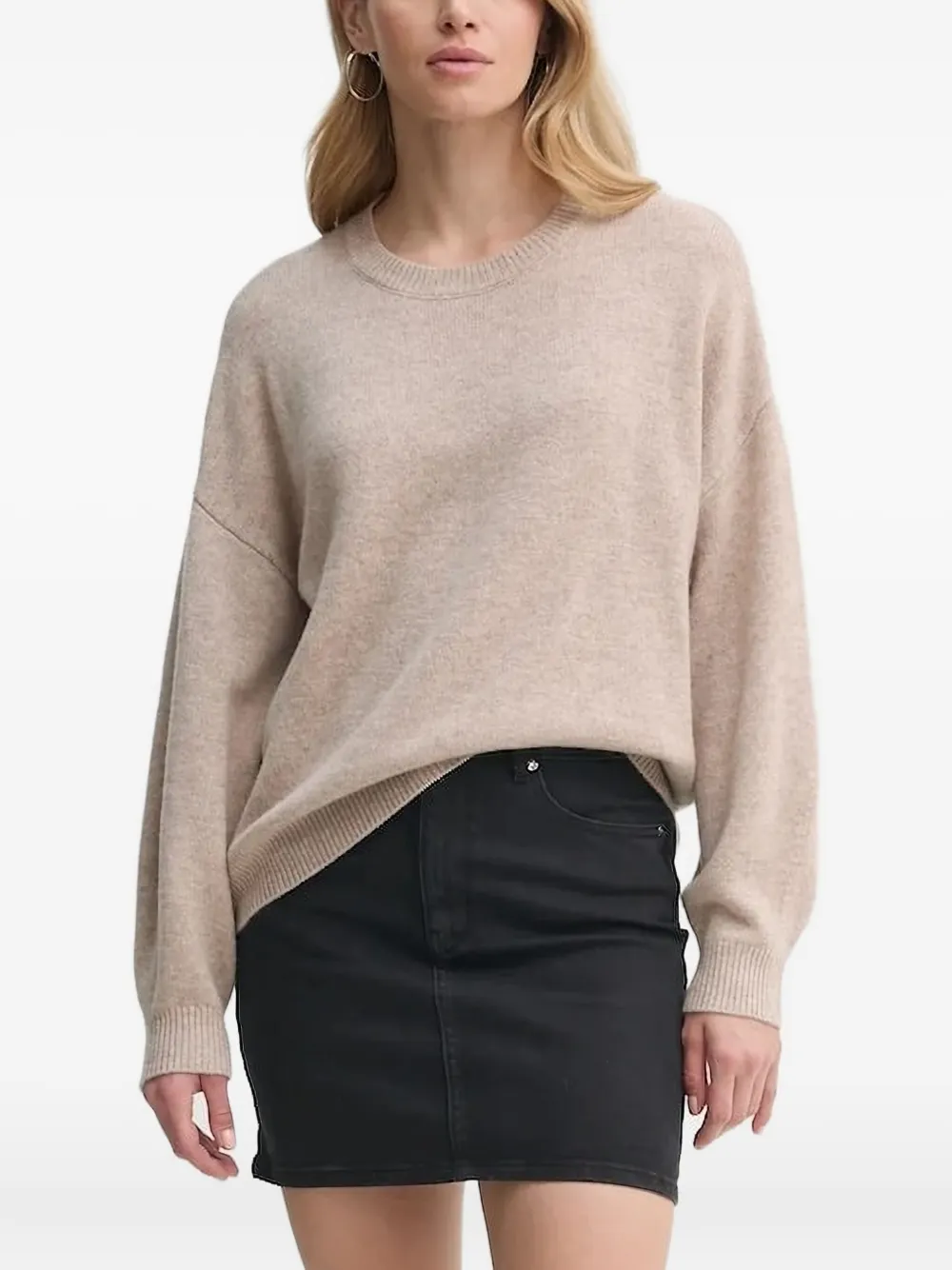 Gestuz Balloon-sleeve Cashmere Sweater In Neutral