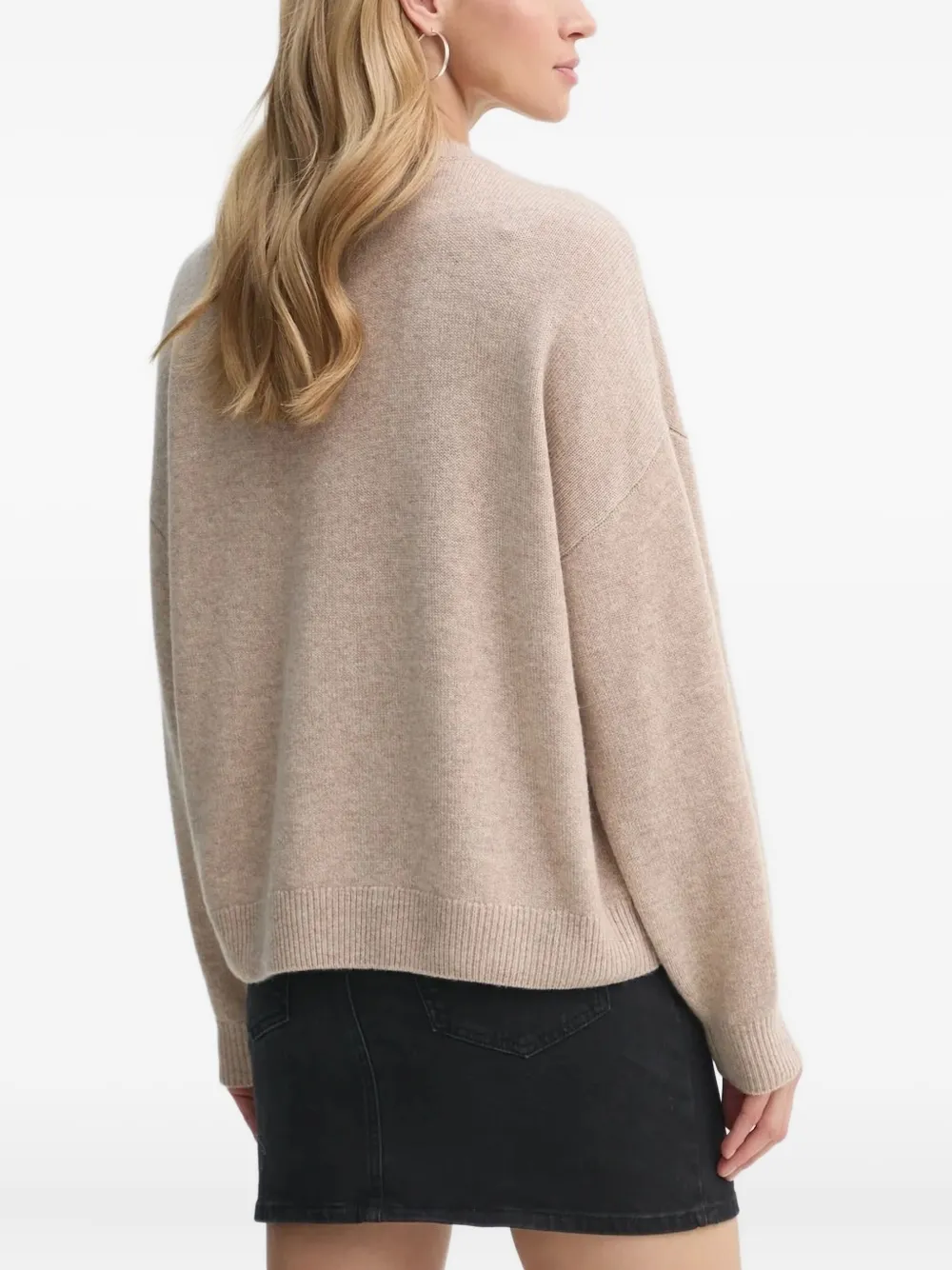 Gestuz Kasjmier trui met ballonmouwen Beige