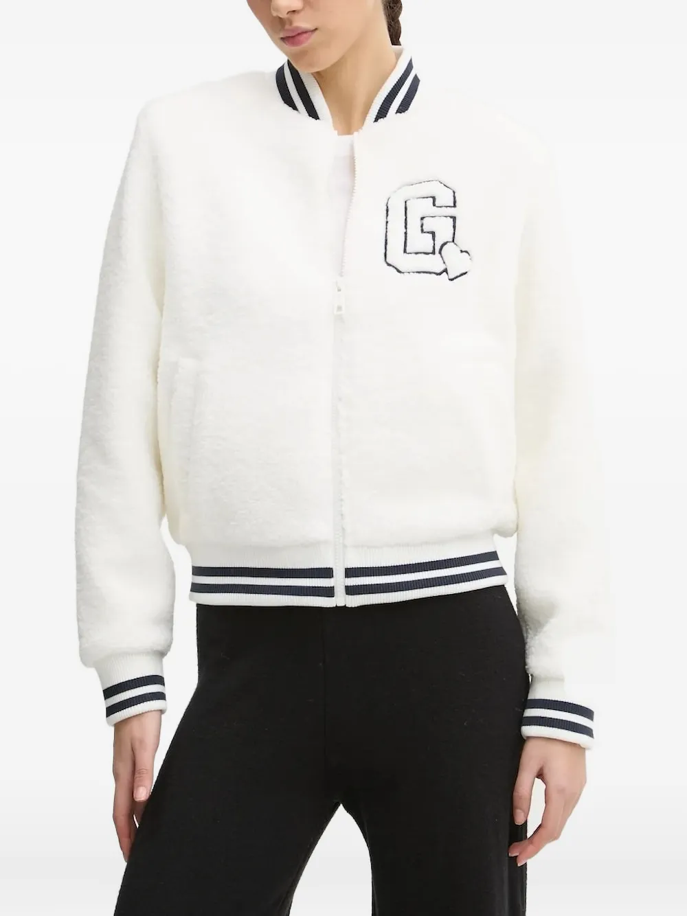GUESS USA ボンバージャケット - ホワイト GUESS USA ボンバージャケット - ホワイト