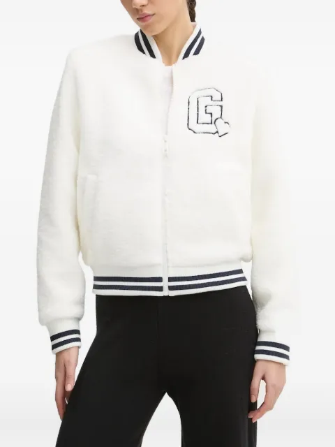 GUESS USA logo-embroidered bomber jacket