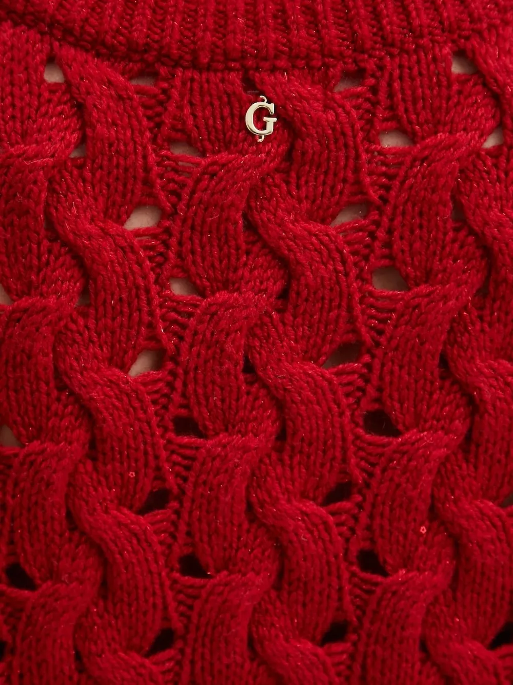 GUESS USA Kabelgebreide trui Rood
