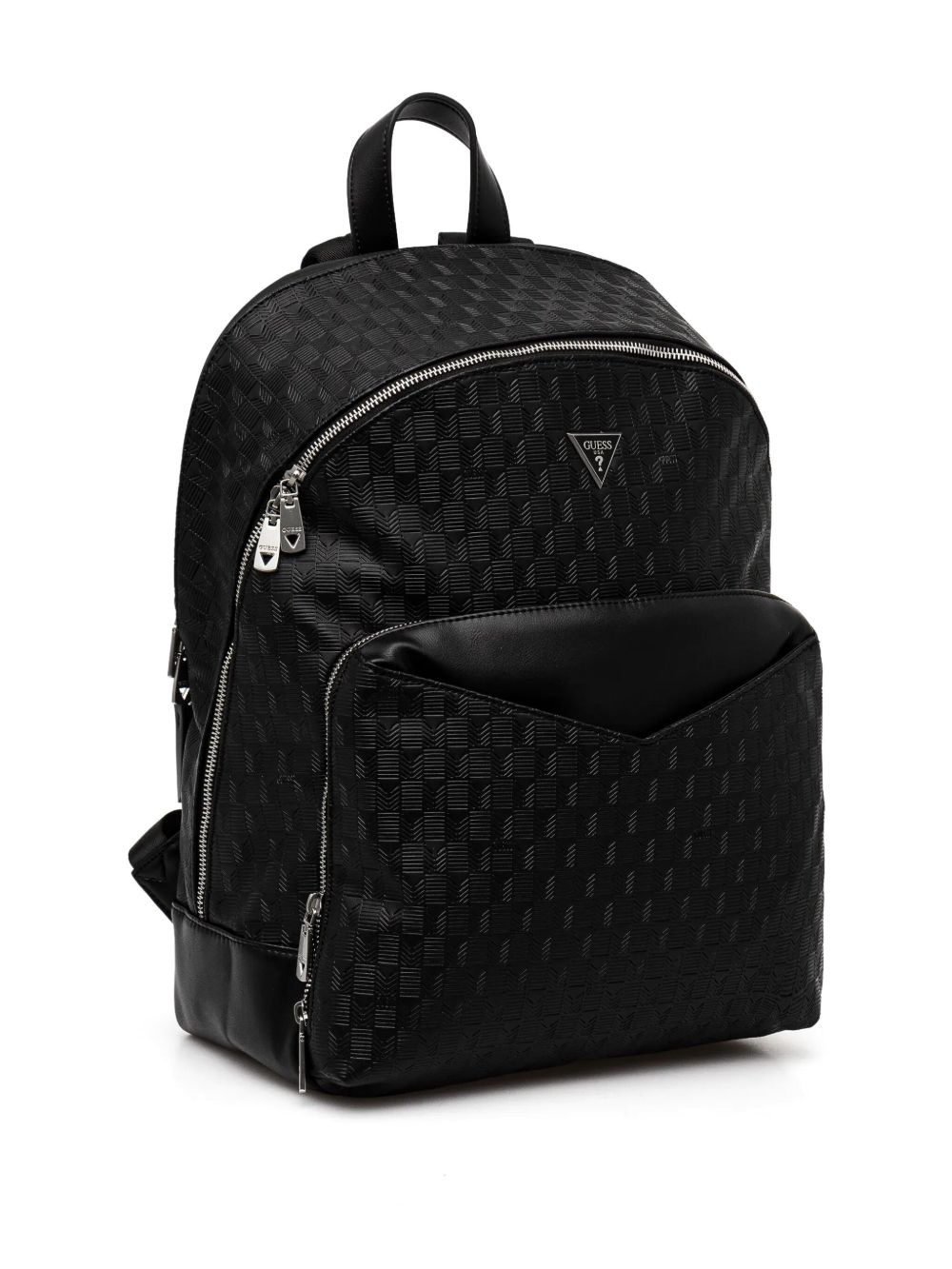 GUESS USA logo-plaque backpack - Zwart