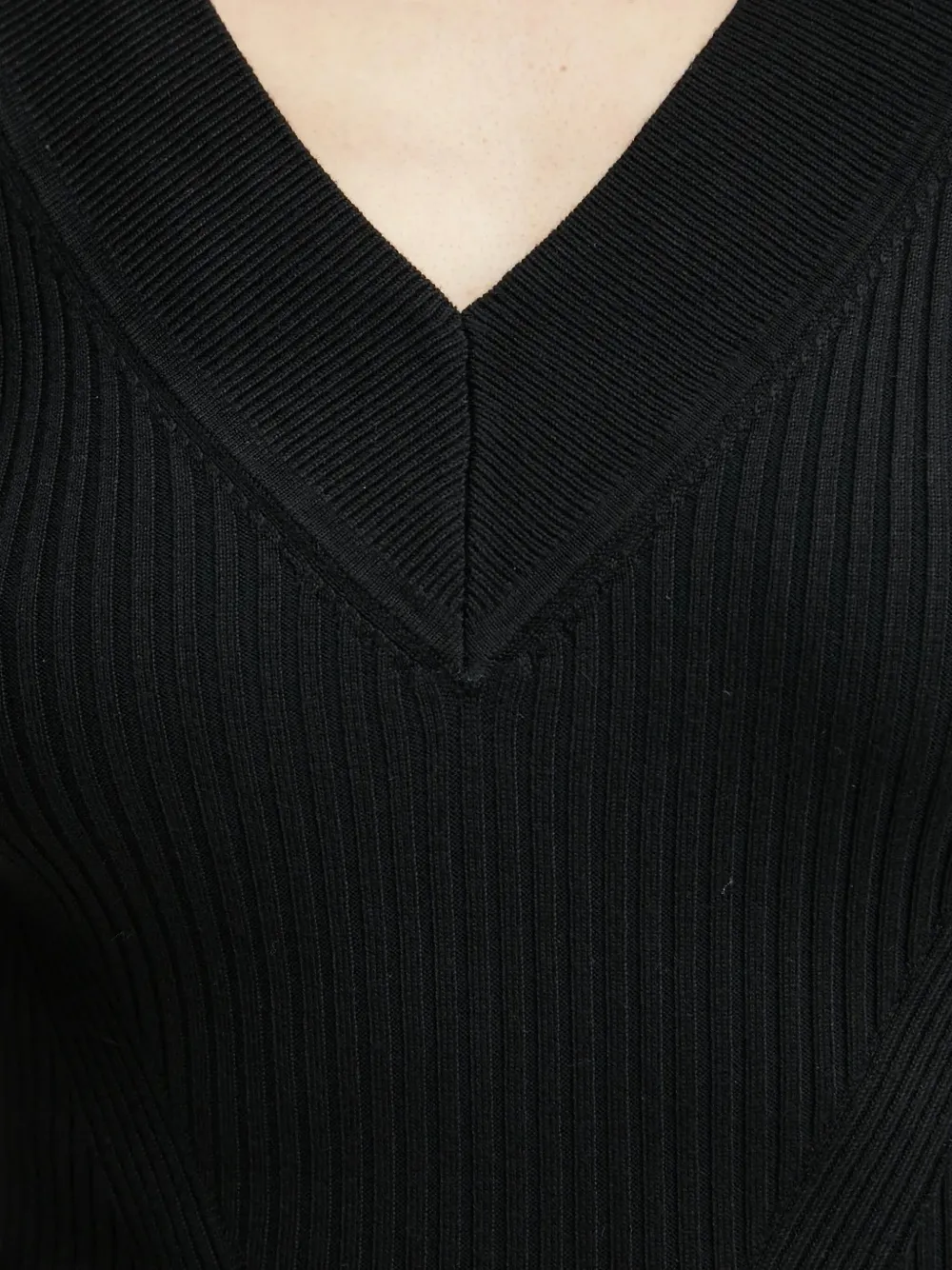 GUESS USA Midi-jurk met V-hals Zwart