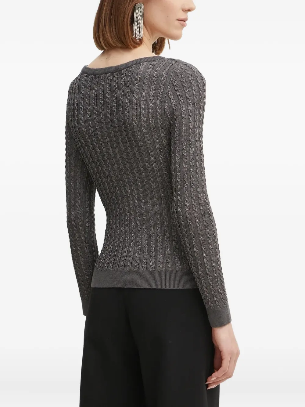GUESS USA cable-knit metallic-threading sweater | Knitted Sweaters | Image 2