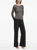 GUESS USA cable-knit metallic-threading sweater - Grey