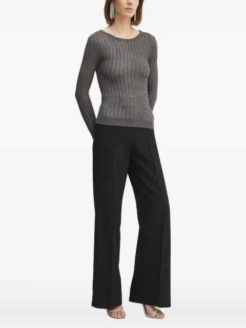 GUESS USA cable-knit metallic-threading sweater