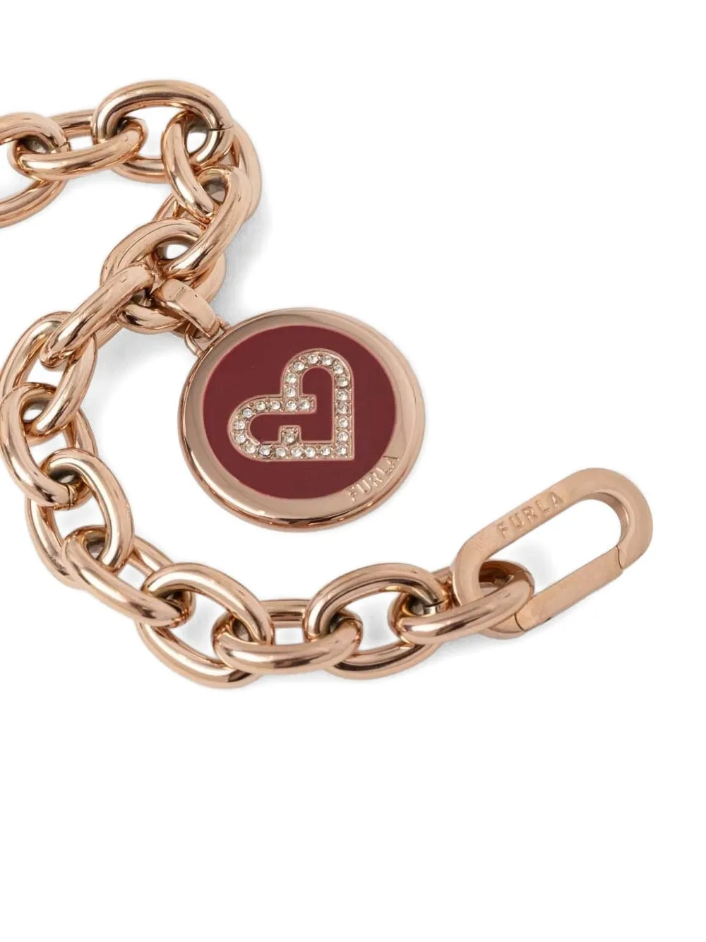 Furla heart-charm chain bracelet - Roze