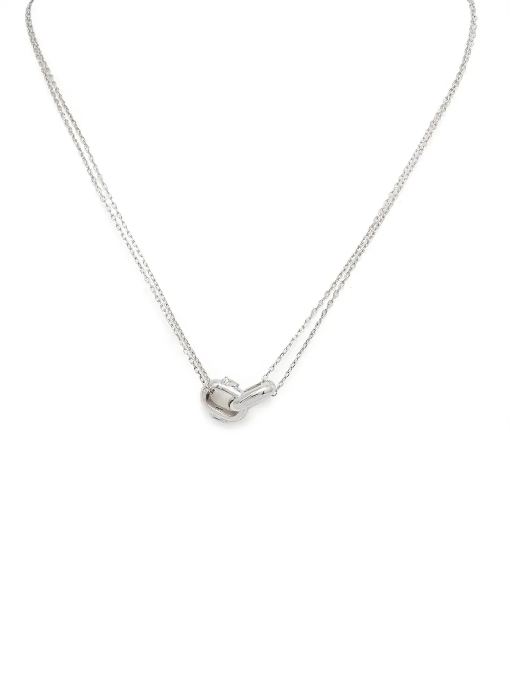 GUESS USA Halsketting met geknoopte hanger - Zilver