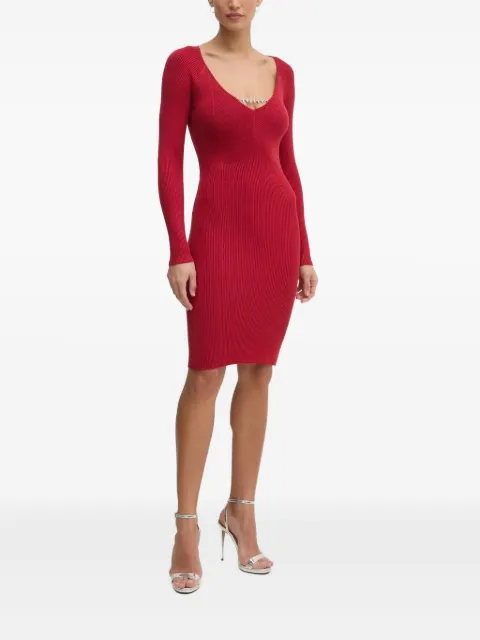 GUESS USA crystal-embellished ribbed midi dress