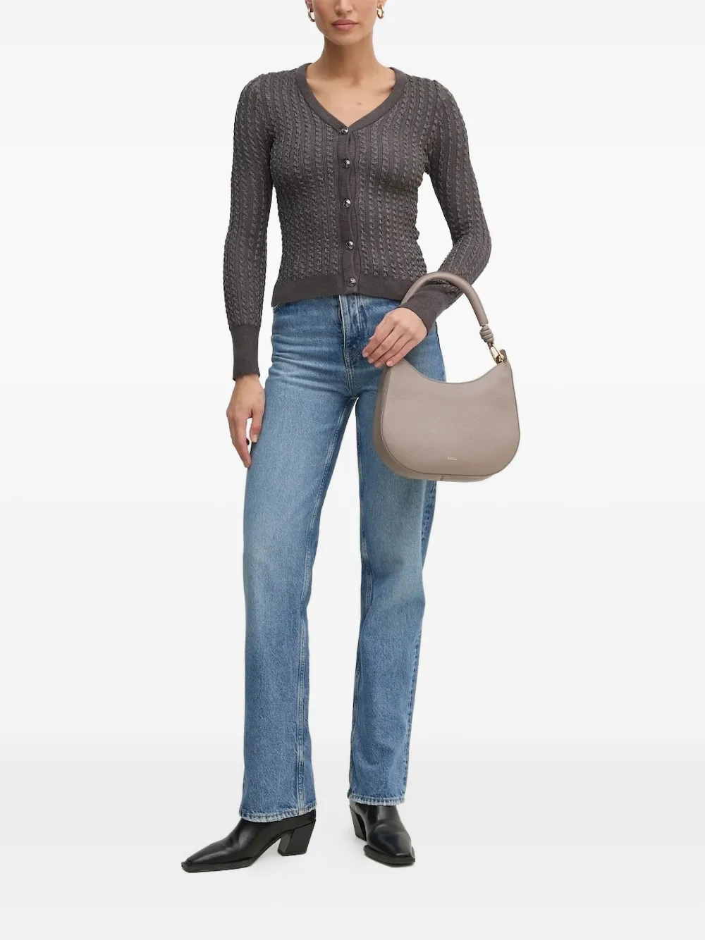 GUESS USA cable-knit v-neck cardigan | Cardigans | Image 2
