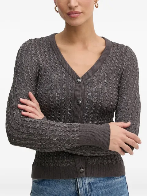 GUESS USA cable-knit v-neck cardigan