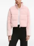GUESS USA logo patch puffer jacket - Pink