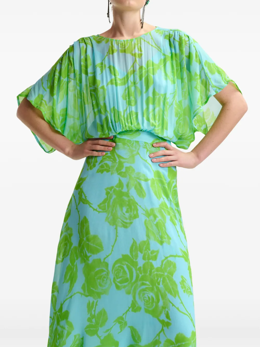 Essentiel Antwerp Hikart maxi-dress Blauw