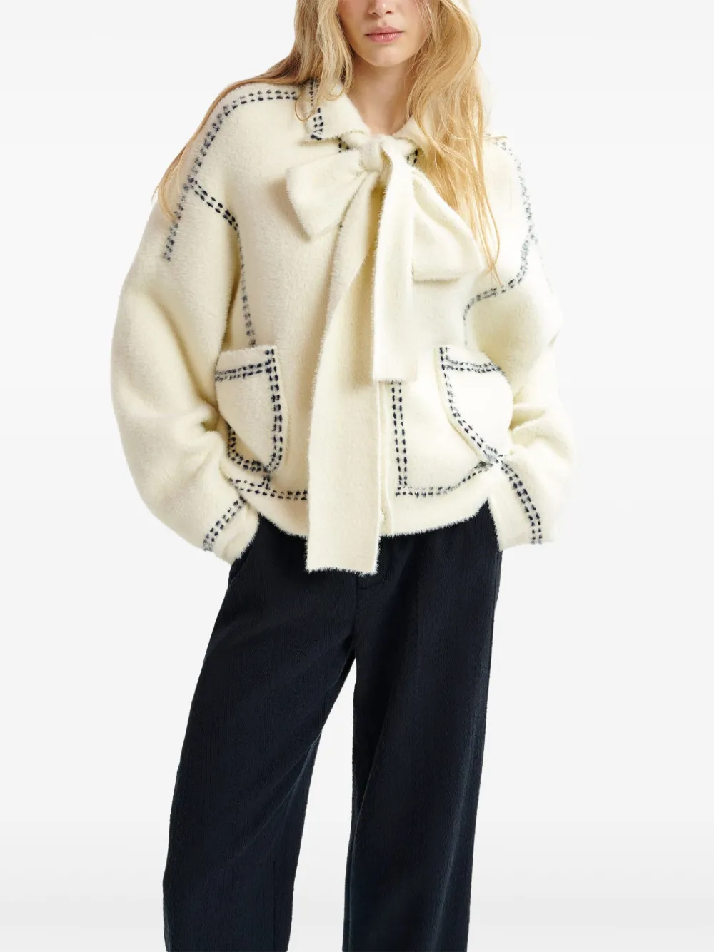 Essentiel Antwerp Hoops vest Beige