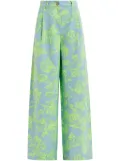 Essentiel Antwerp Harlequin palazzo trousers - Blue