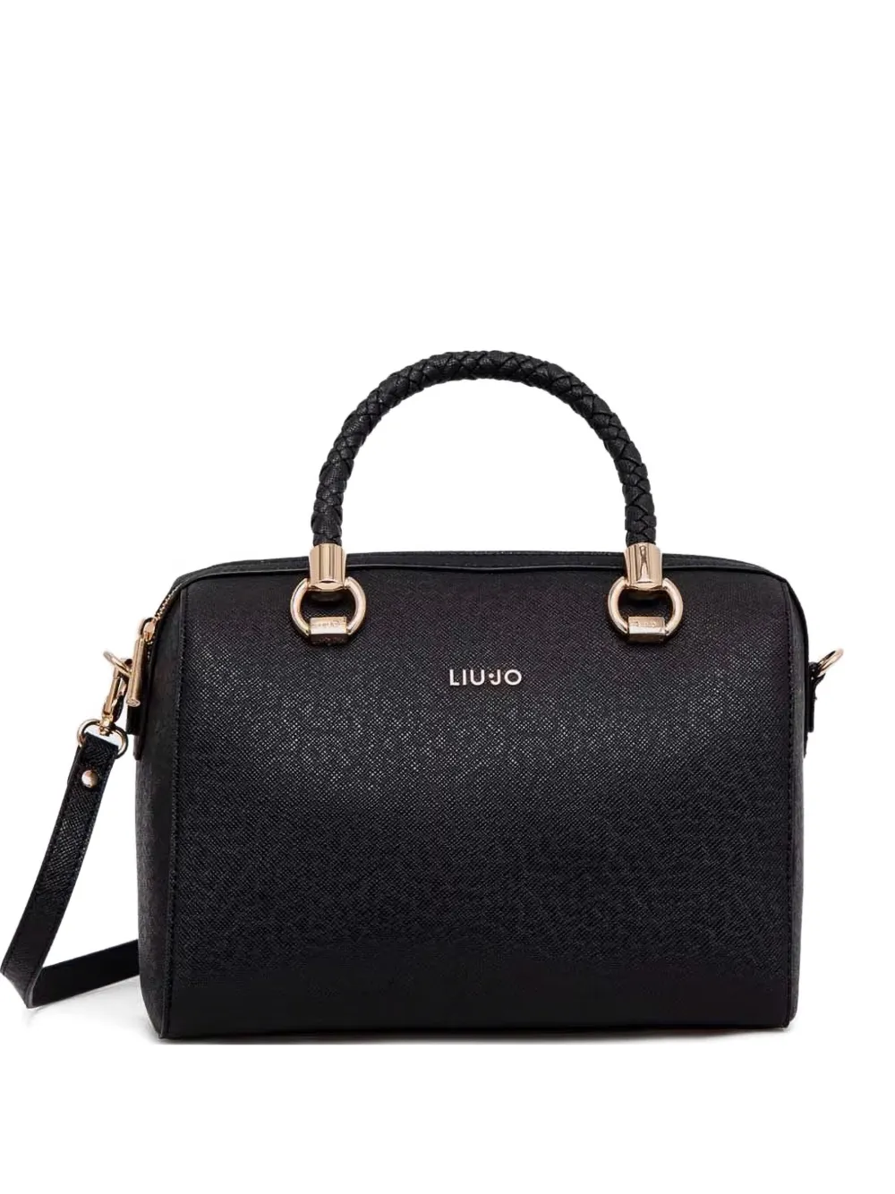LIU JO braided-handle tote bag | Black | Image 1
