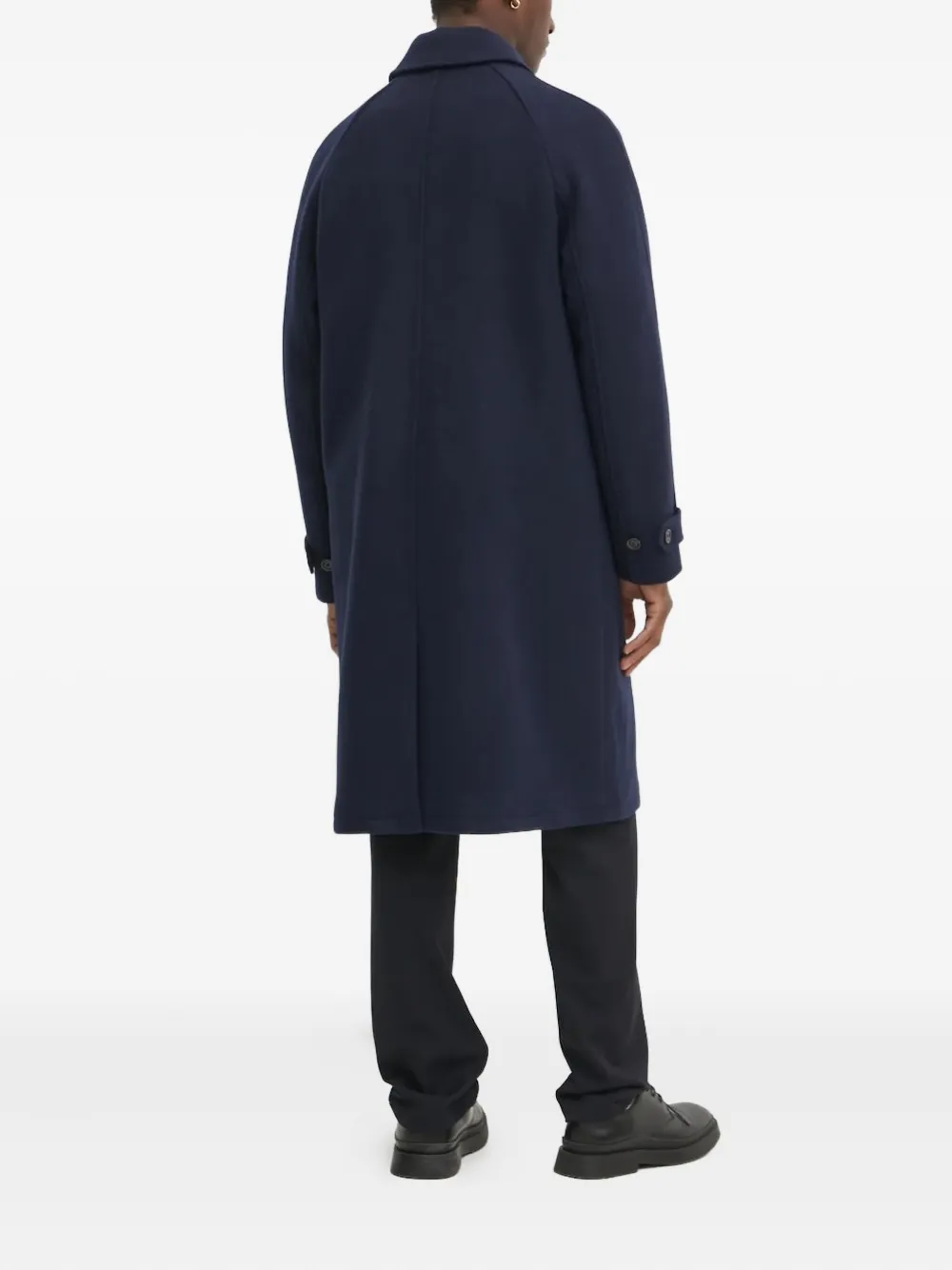 Les Deux Raglan-sleeve Buttoned Coat In Blue
