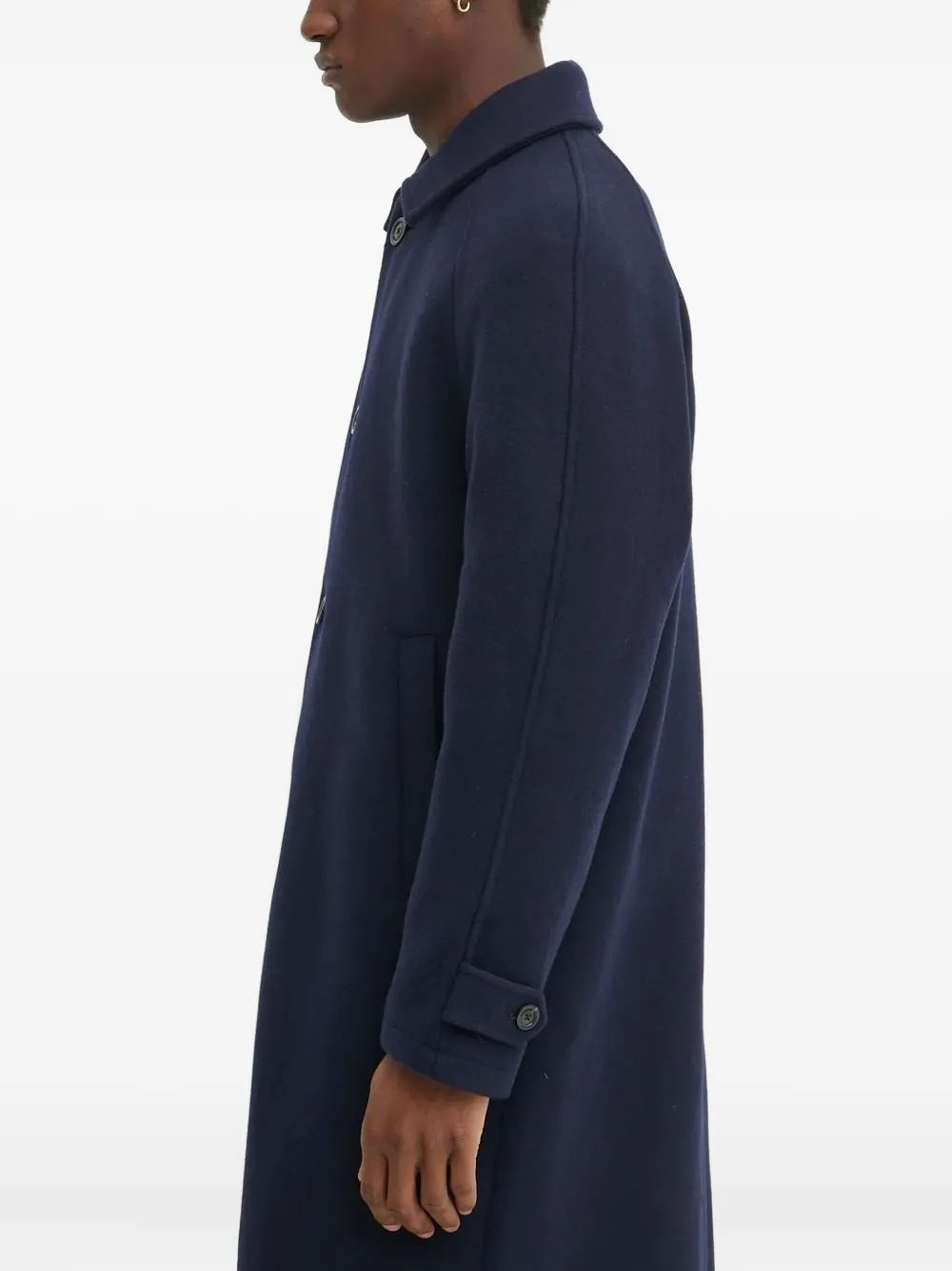 Les Deux Raglan-sleeve Buttoned Coat In Blue