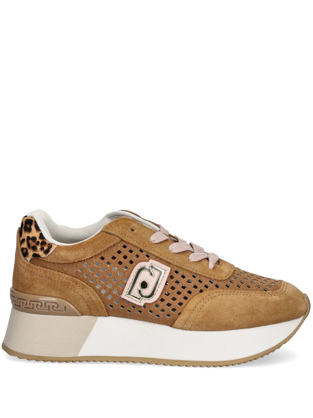 LIU JO Sneakers met plateauzool en geperforeerd detail Bruin