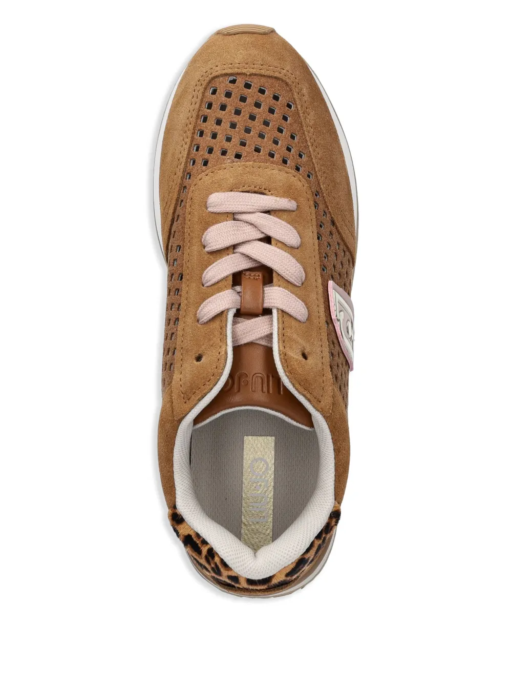 LIU JO perforated platform sneakers Brown