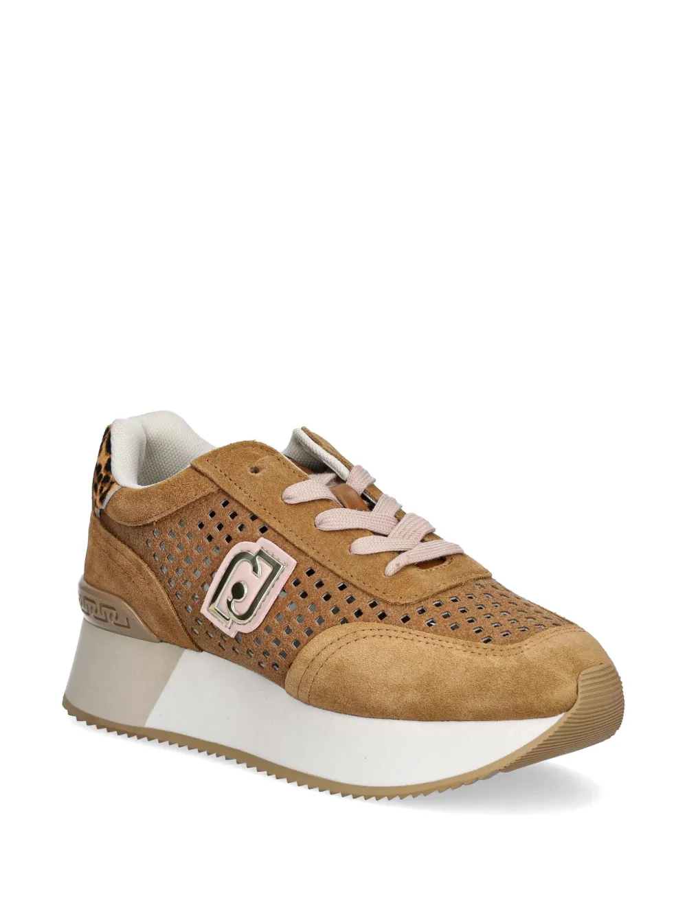 LIU JO perforated platform sneakers Brown